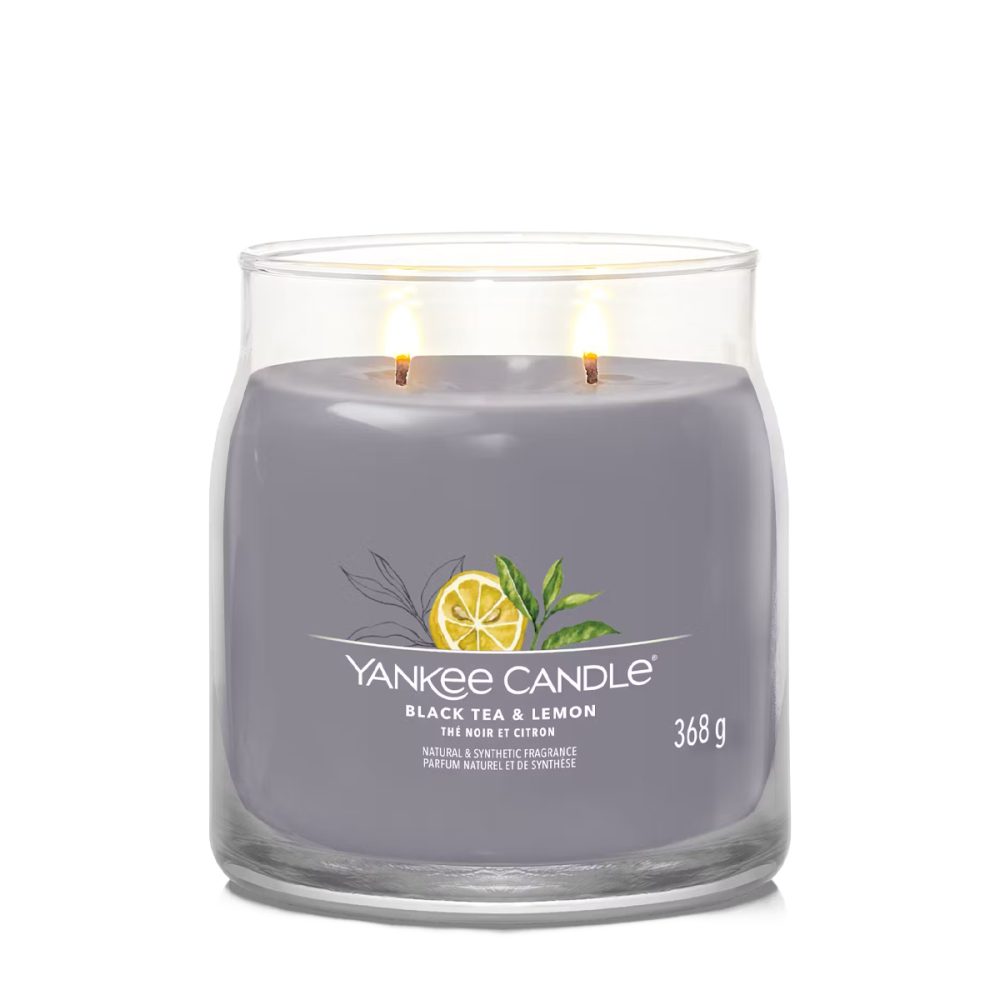 Yankee Candle Signature Black Tea and Lemon Candela Giara Media