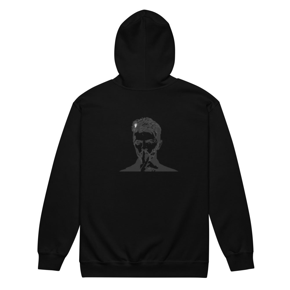 Felpa con cappuccio e zip misto pesante unisex David TEST - immagine 4