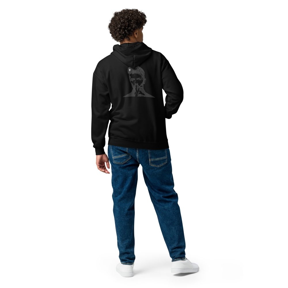 Felpa con cappuccio e zip misto pesante unisex David TEST - immagine 5