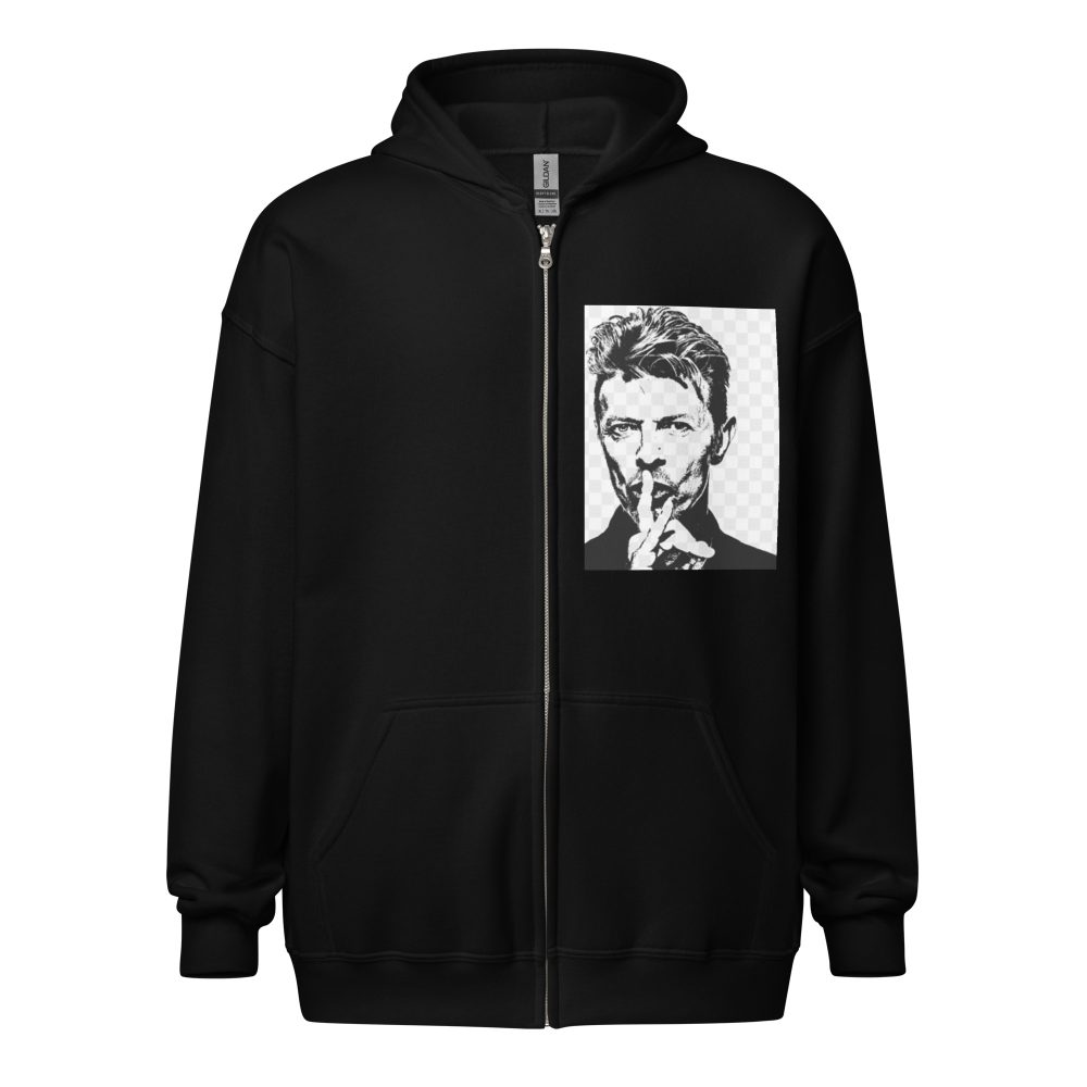 Felpa con cappuccio e zip misto pesante unisex David TEST - immagine 6