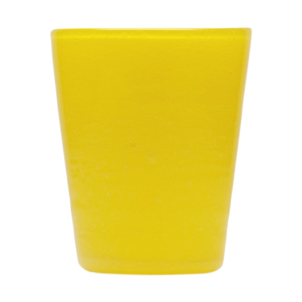 Memento Bicchiere in vetro Giallo Solid