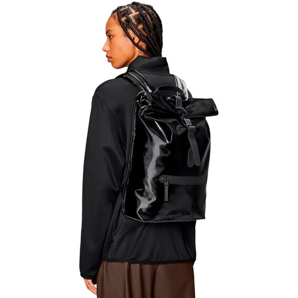 Rains Zaino Rolltop Rucksack Night - immagine 2