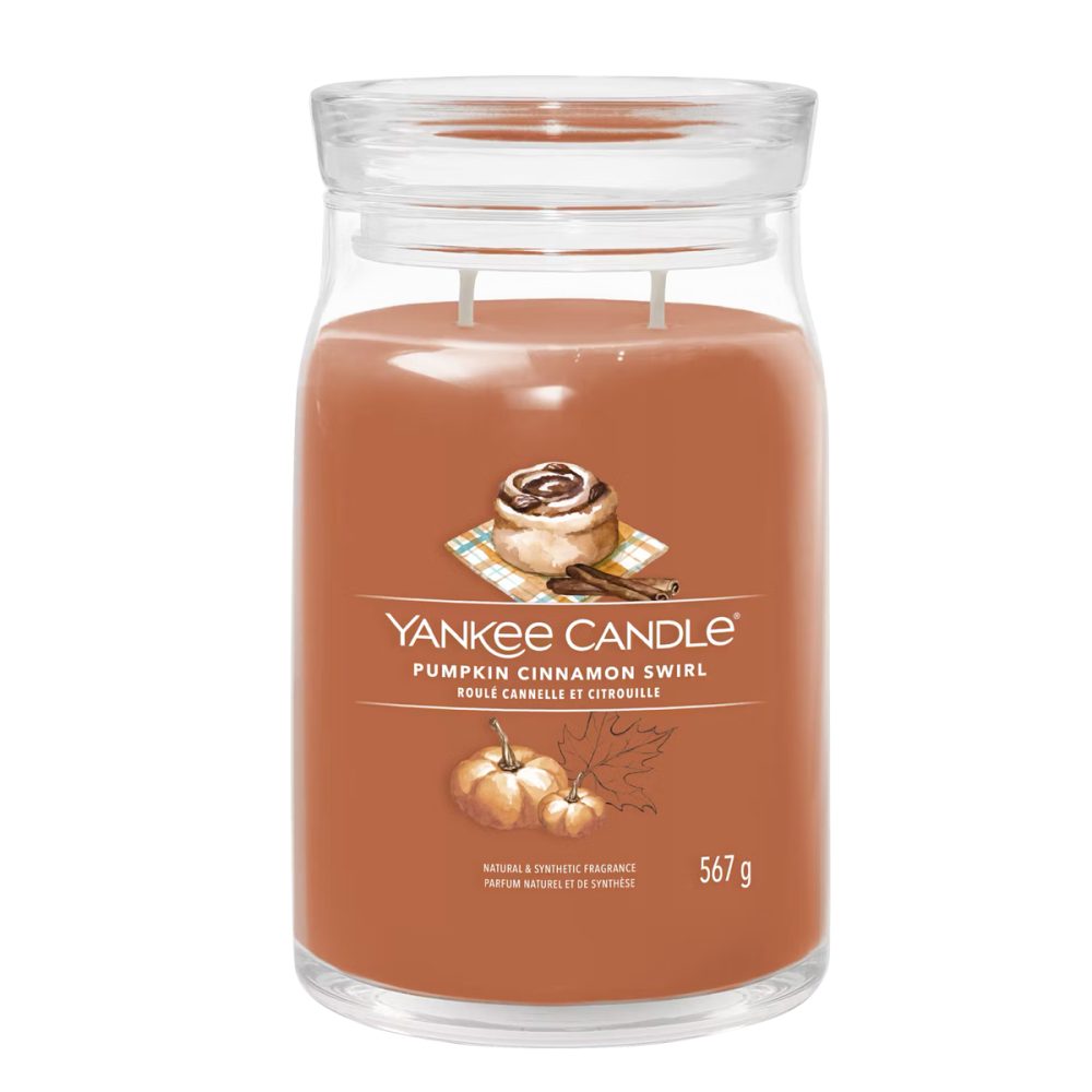 Yankee Candle Signature Pumpkin Cinnamon Swirl Candela Giara Grande
