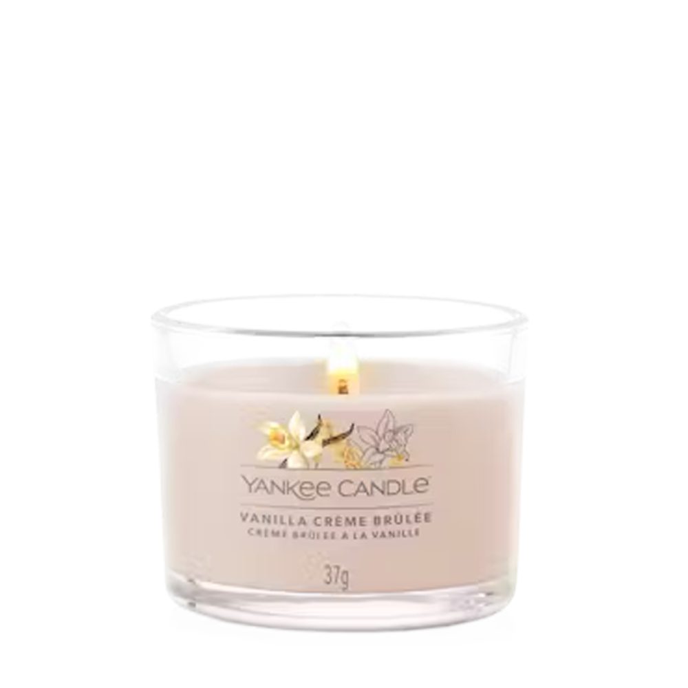 Yankee Candle Signature Vanilla Crème Brulée Candela Votiva in vetro