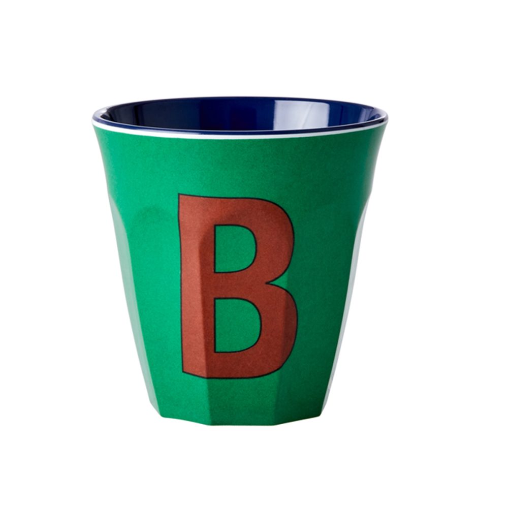 Rice bicchiere Lettera B verde