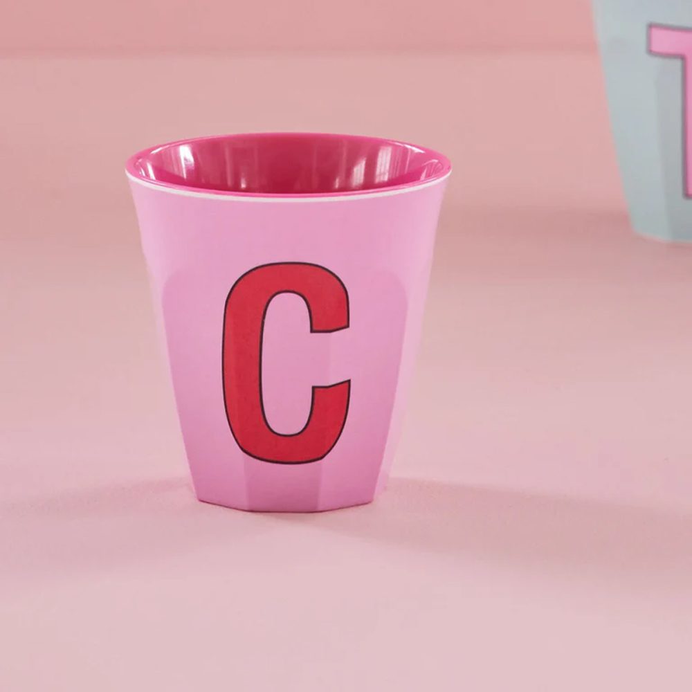 Rice bicchiere Lettera C rosa - immagine 2