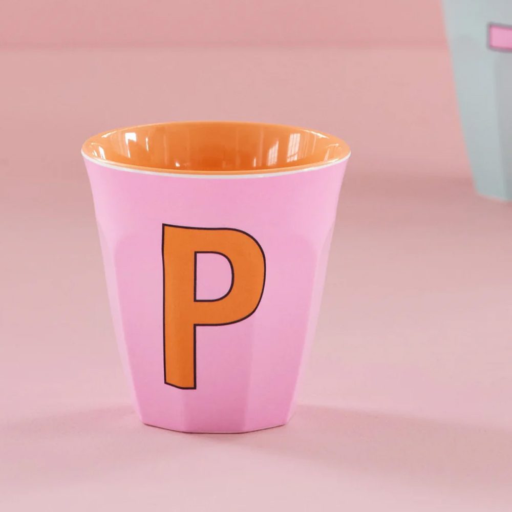 Rice bicchiere Lettera P rosa - immagine 2