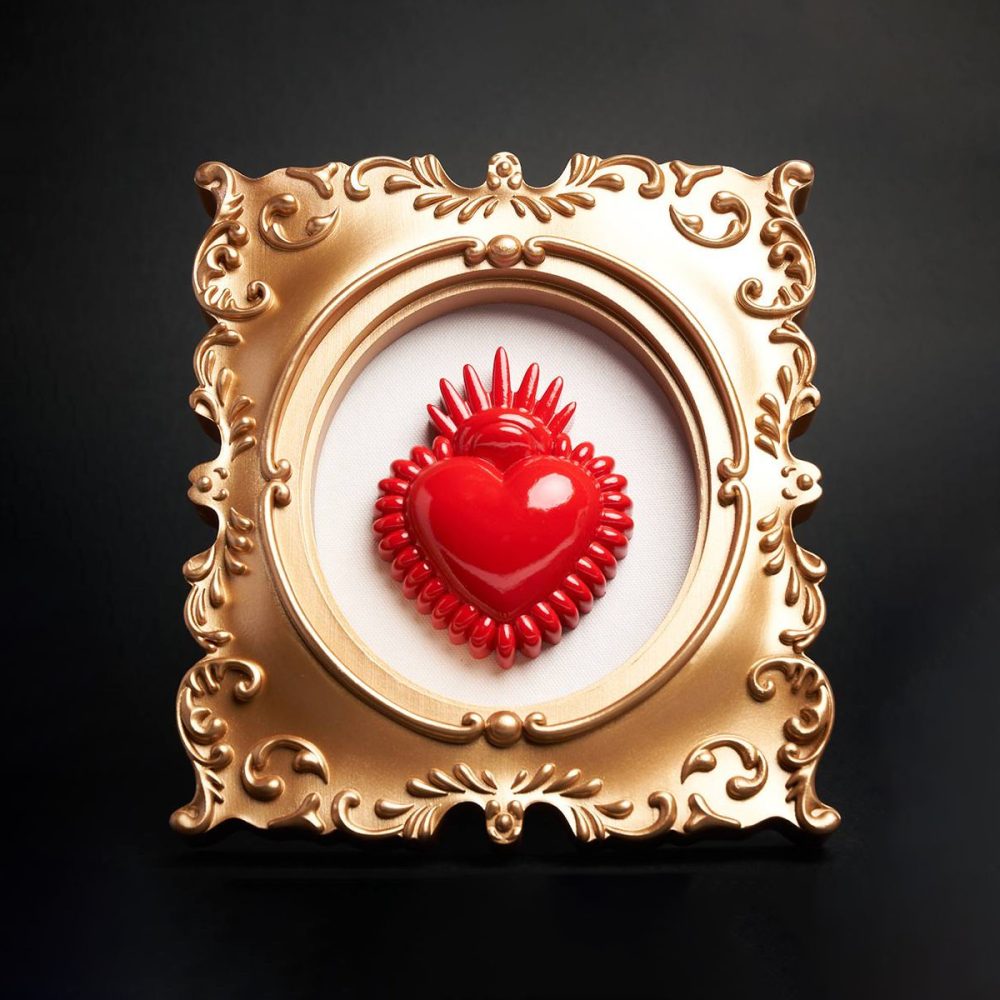 Blogo Design Cornice Heart Rosso - immagine 2