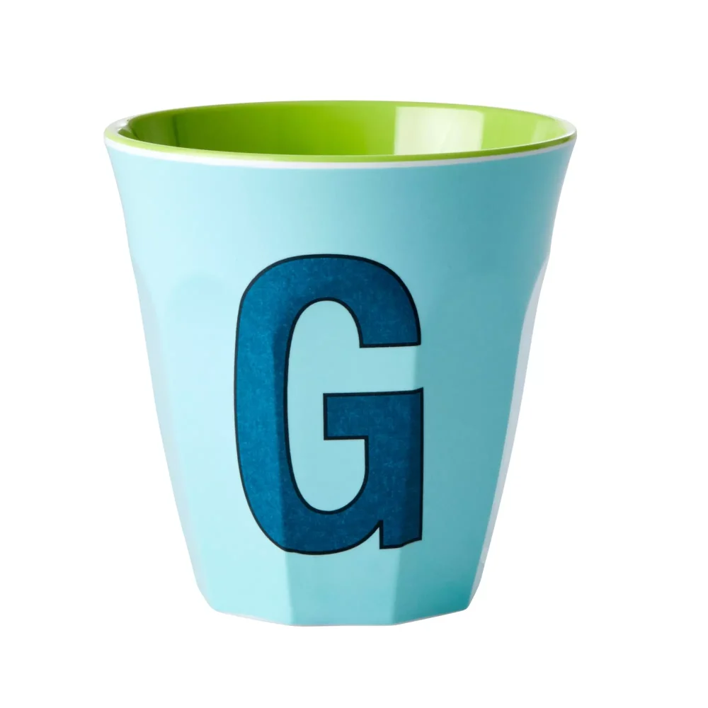 Rice bicchiere Lettera G menta