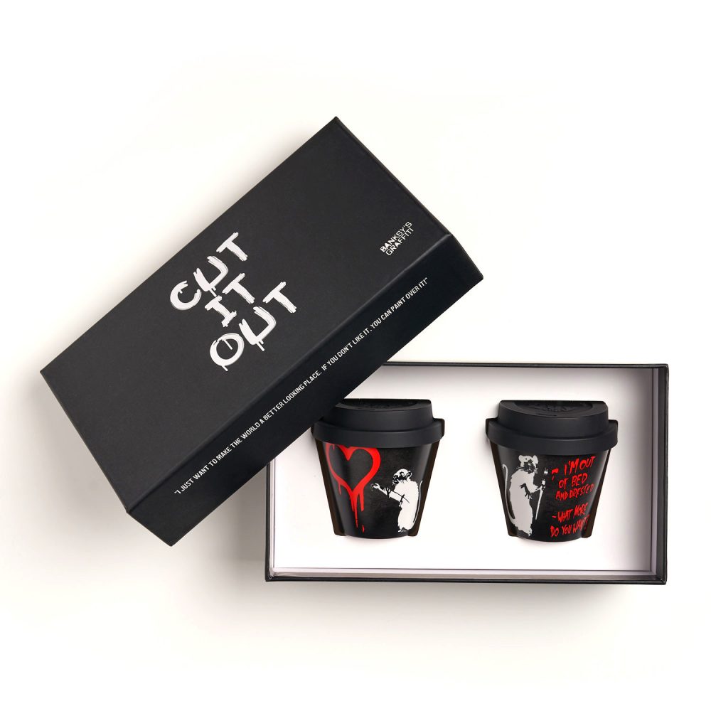 Quy Cup Espresso Banksy Confezione Out of Bed - Love Rat