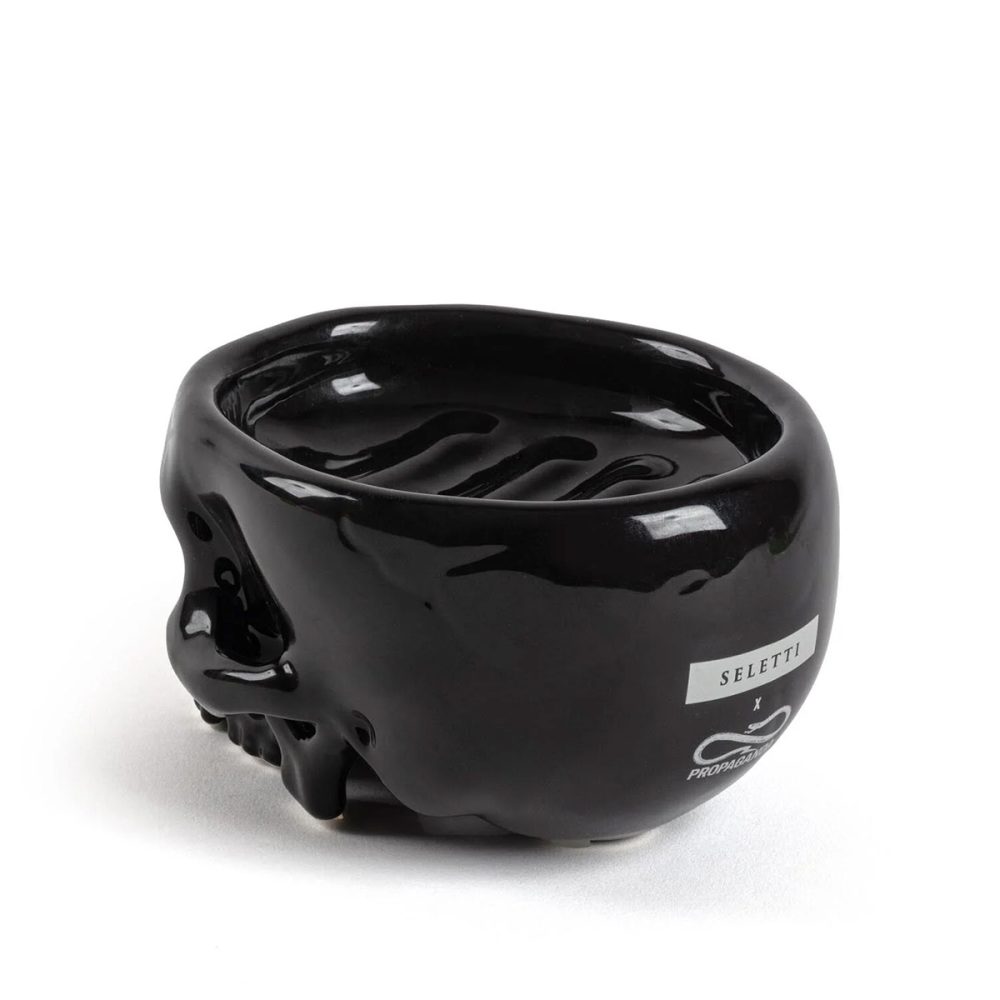 Seletti Porta Sapone in porcellana Brainwash nero - immagine 3