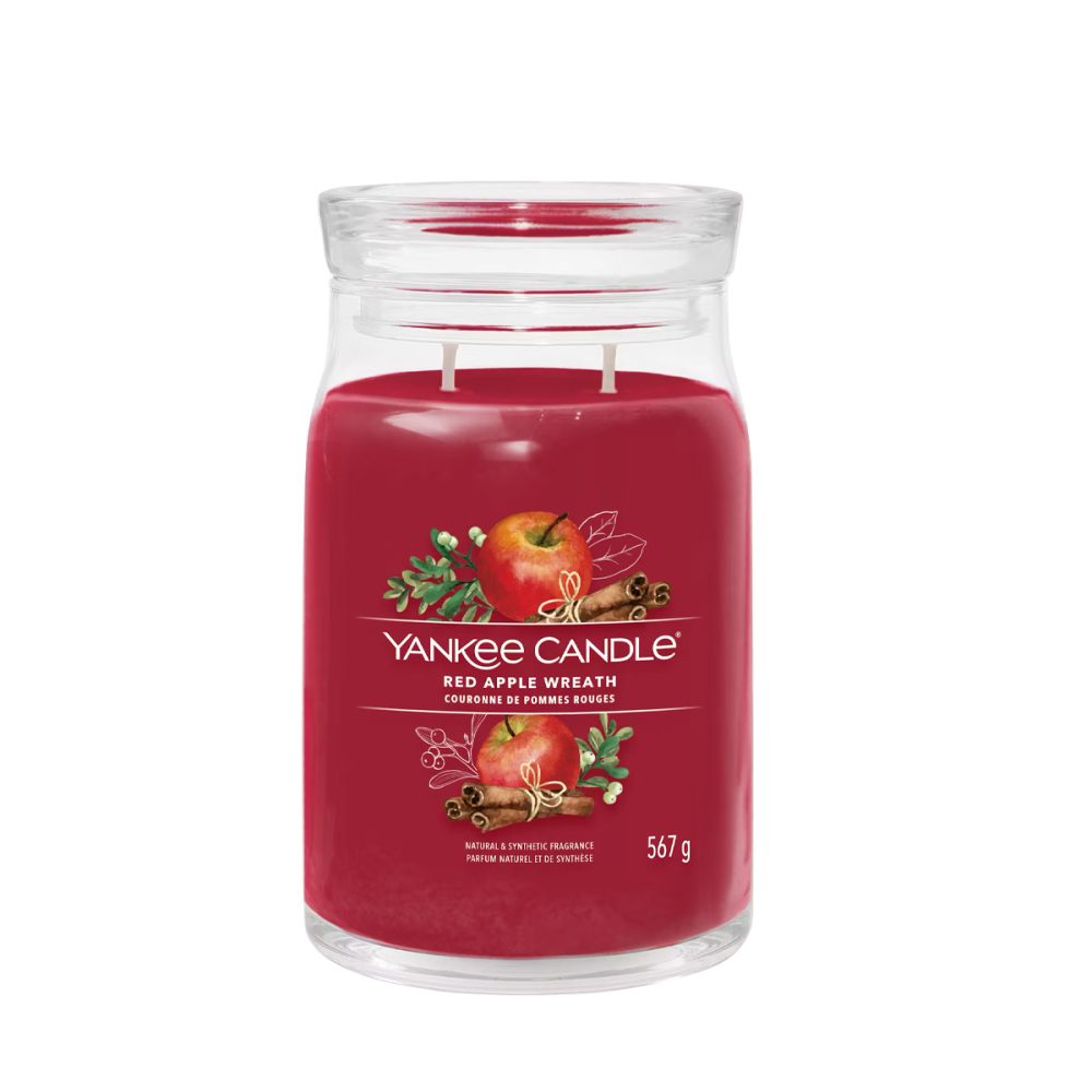 Yankee Candle Signature Red Apple Wreath Candela Giara Grande