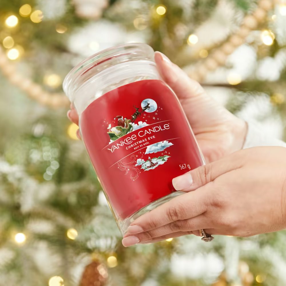 Yankee Candle Signature Shimmering Christmas Eve Candela Giara Grande - immagine 2