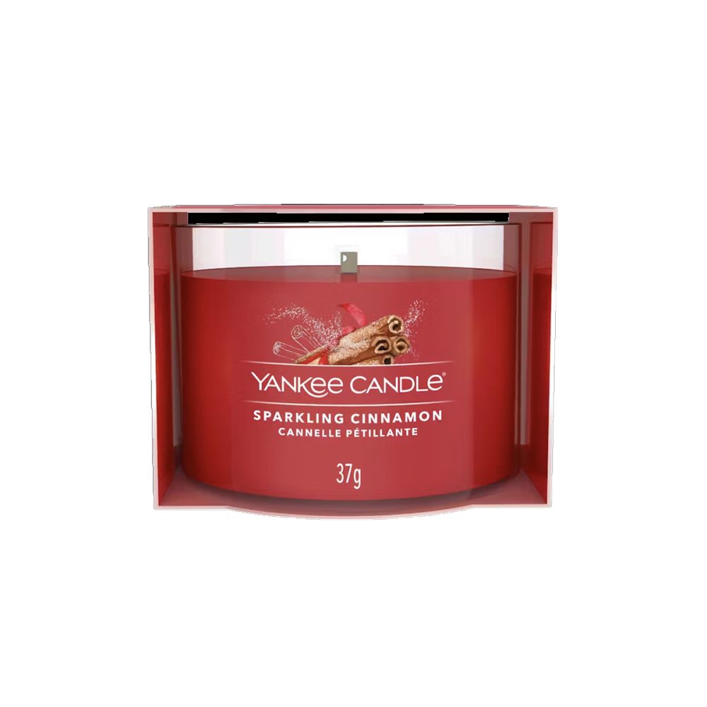 Yankee Candle Signature Sparkling Cinnamon Candela Votiva in vetro