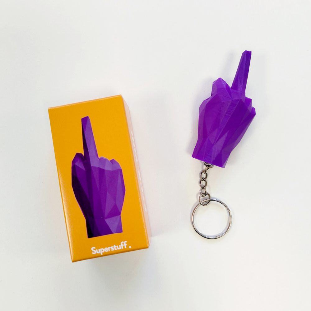 Dillo con le mani Superstuff Portachiavi Fuck You - immagine 2