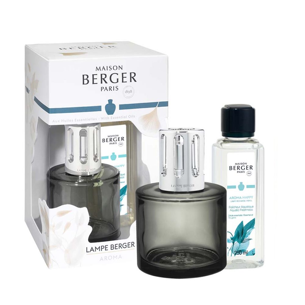 Lampe Berger Cofanetto Lampada Catalitica Aroma Happy 2024 Grigia