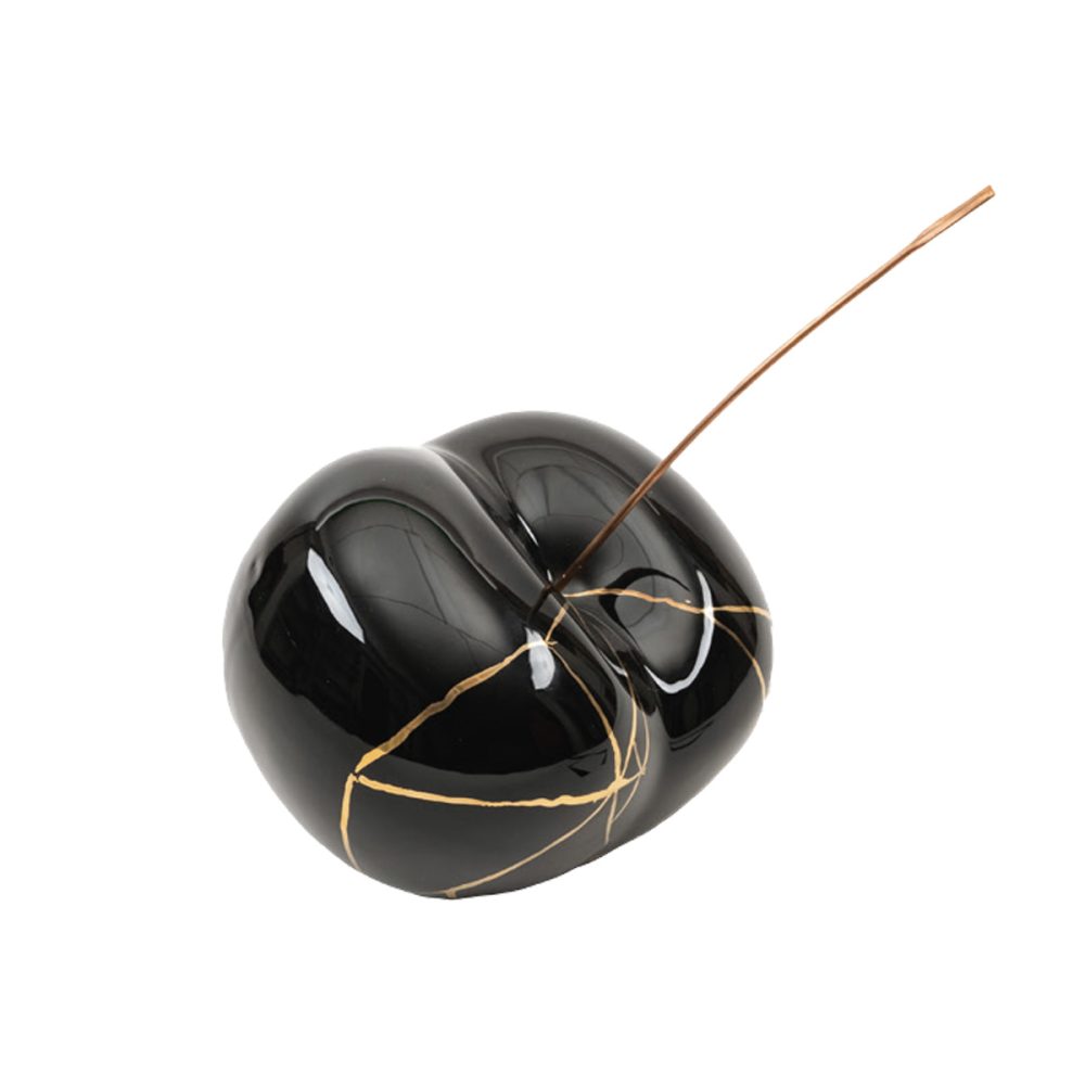 Ceramiche Crescentini Gegia Grande Nera Kintsugi