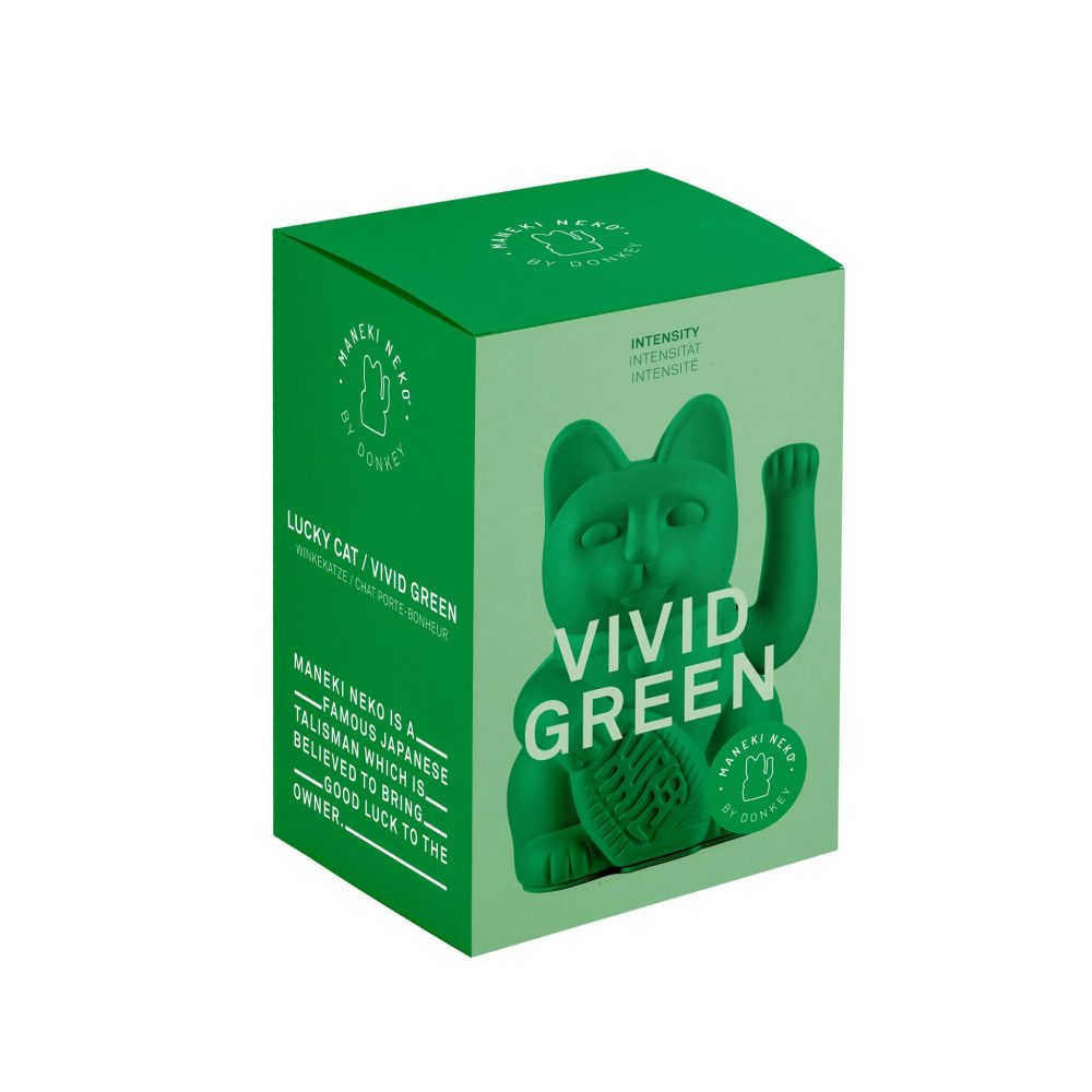 Donkey Maneki Neko Lucky Cat Vivid Green - immagine 3