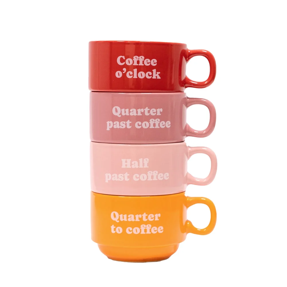 Fisura Set Tazze Coffee Clock