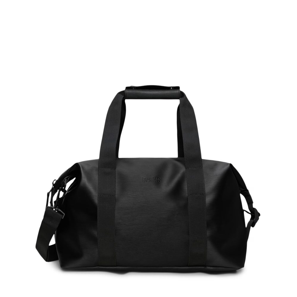 Rains Hilo Weekend Bag Small Black Grain