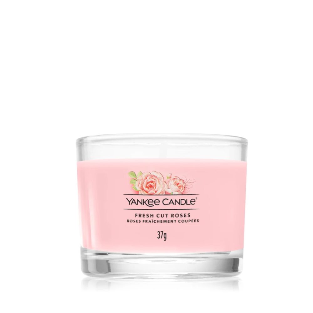 Yankee Candle Signature Fresh Cut Roses Candela Votiva in vetro