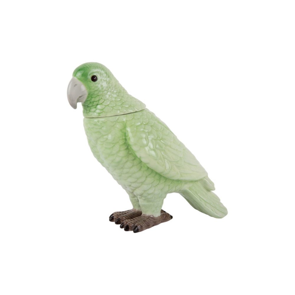Contenitore in ceramica Pappagallo Verde