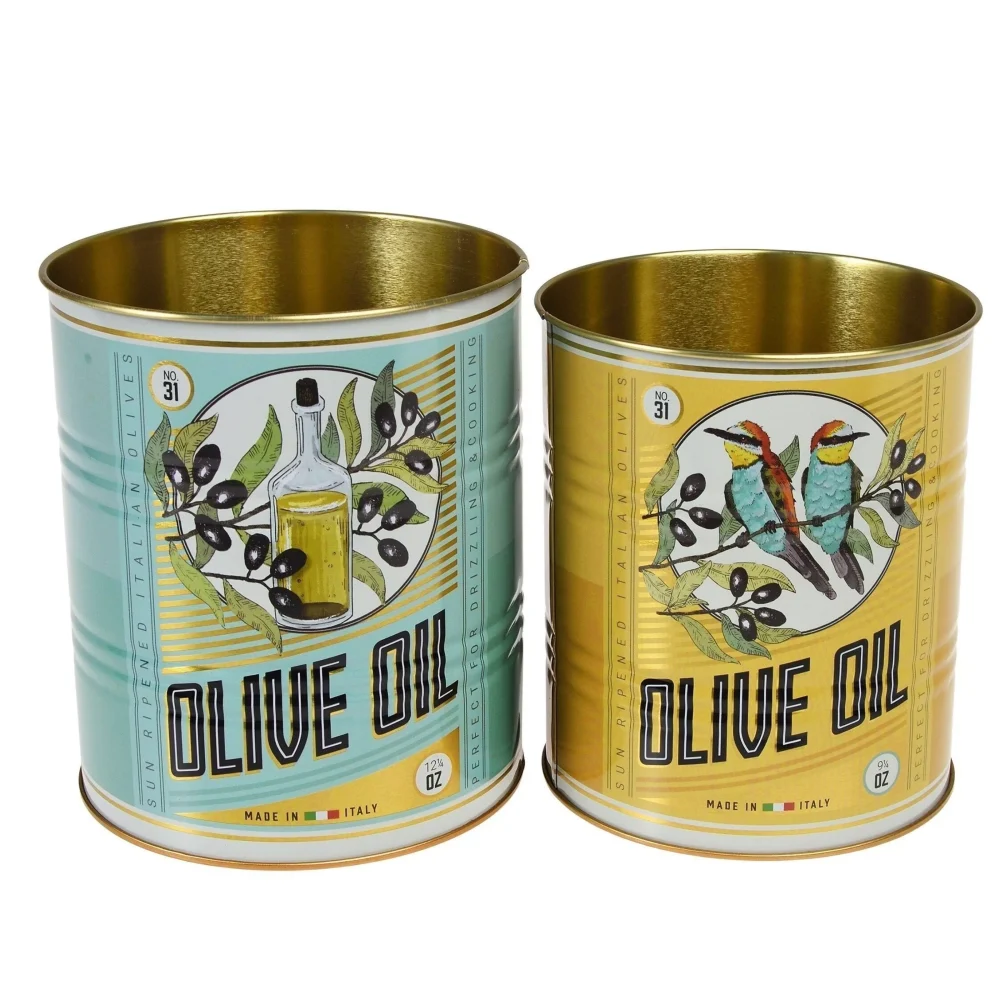 Vaso in Latta Olive Oil X Large
