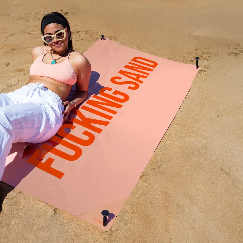 Fisura Telo da spiaggia Fucking Sand Arancione - immagine 2