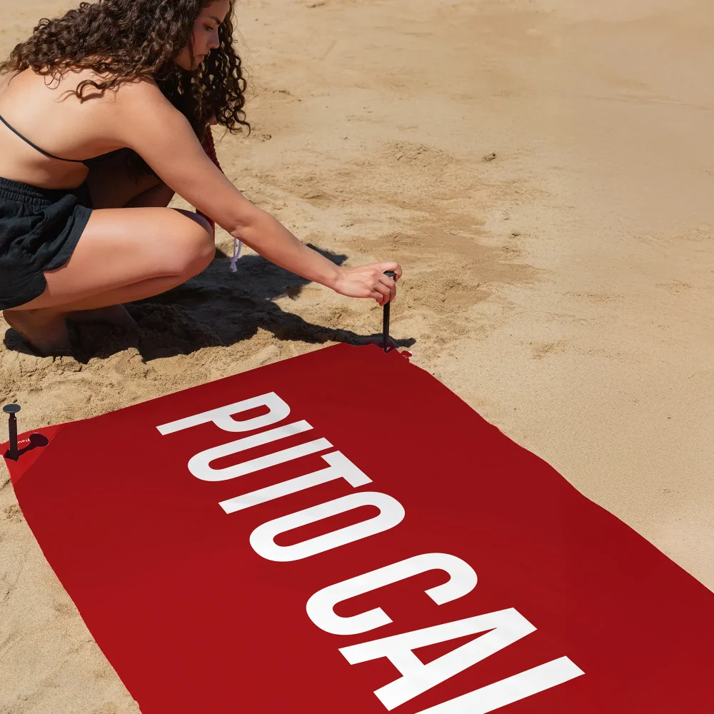 Fisura Telo da spiaggia Puto Calor Rosso - immagine 2