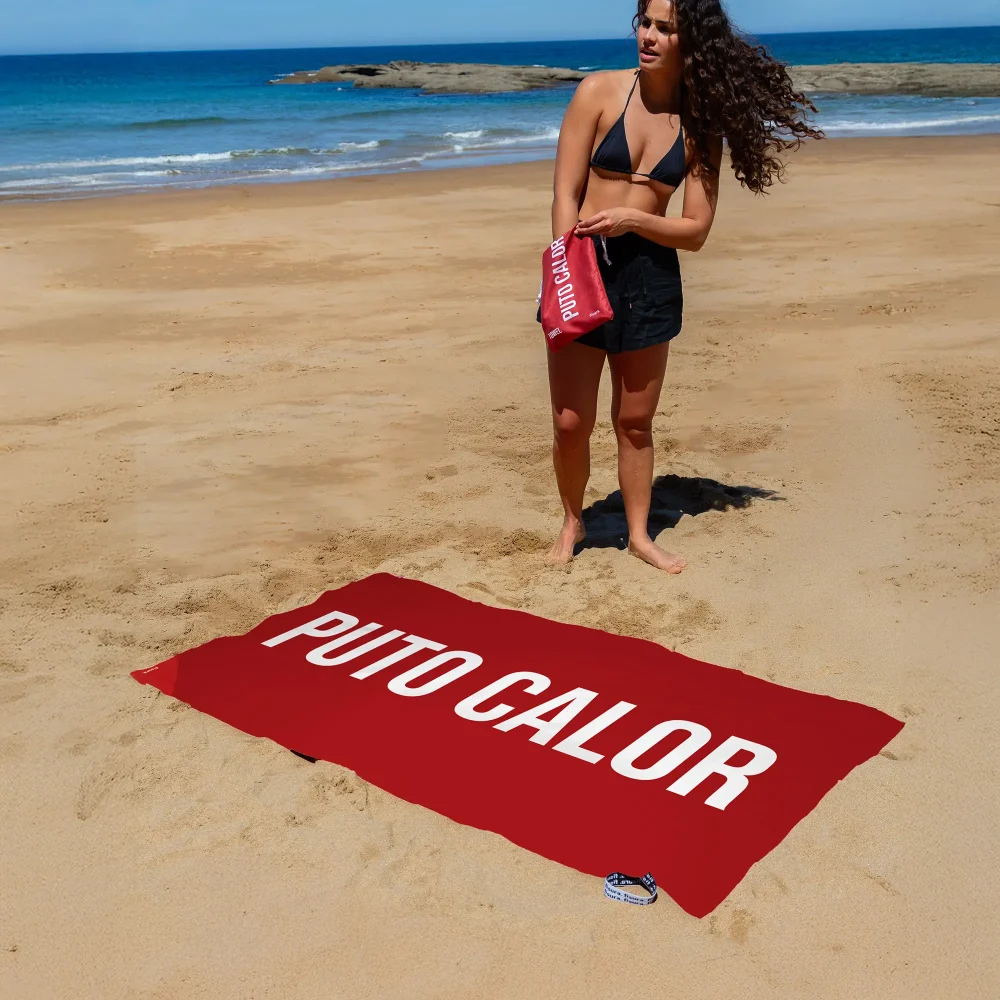 Fisura Telo da spiaggia Puto Calor Rosso - immagine 4