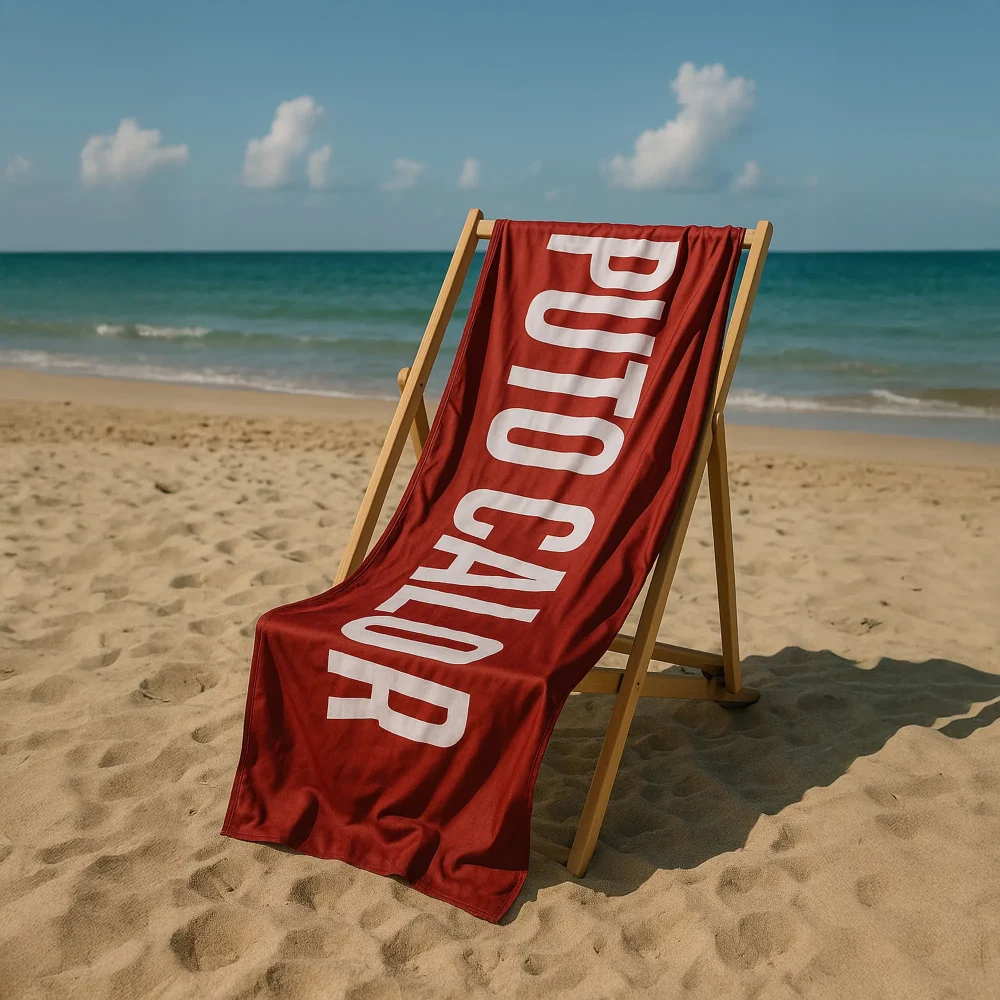 Fisura Telo da spiaggia Puto Calor Rosso - immagine 3