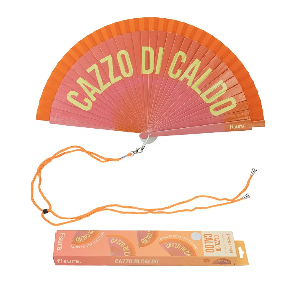 Fisura Ventaglio in legno Cazzo di Caldo Arancio Gradient
