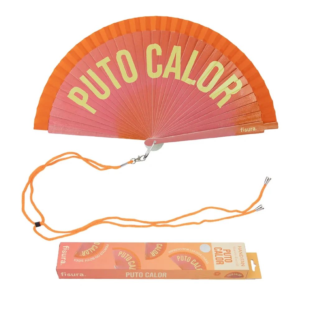 Fisura Ventaglio in legno Puto Calor Arancio Gradient