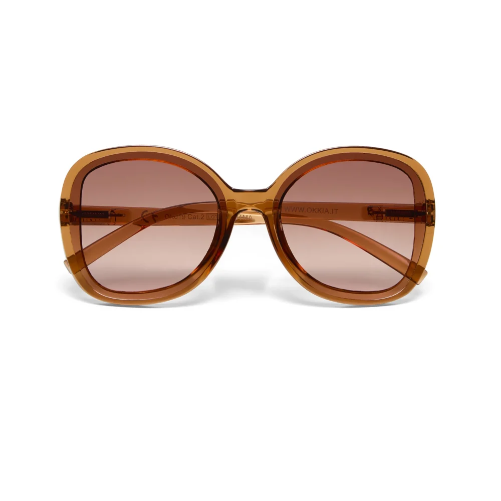 Okkia Occhiale da Sole Modello Anna Butterfly Marrone Trasparente