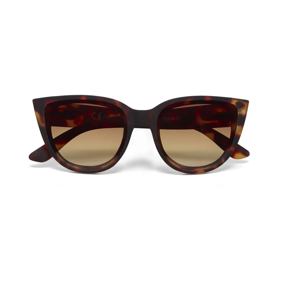 Okkia Occhiale da Sole Modello Gatto Lite Soft Touch Classic Havana