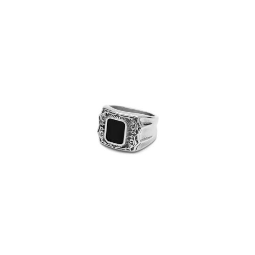 Vestopazzo Anello Uomo pietra piccola nera Misura 22