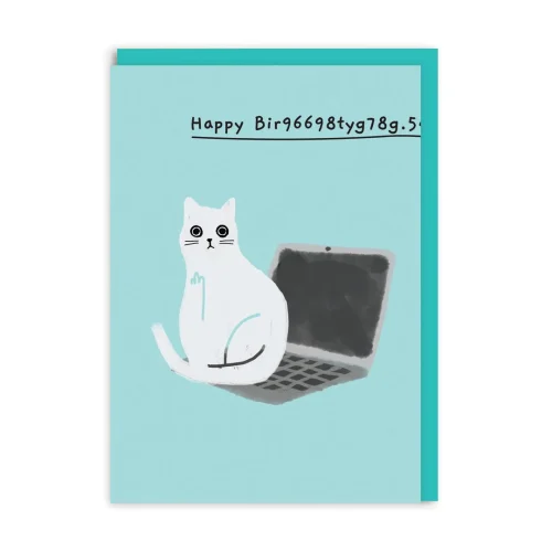 Biglietto Auguri Happy Birthday Laptop