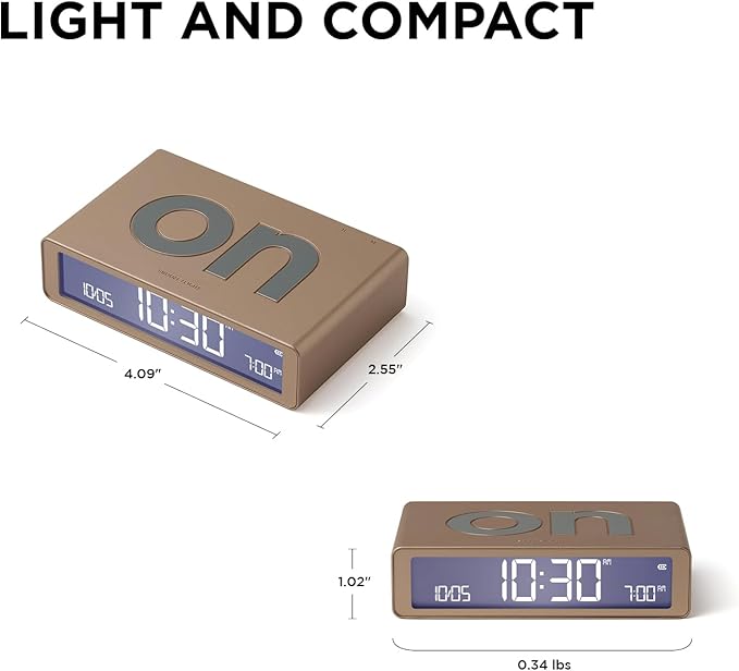 Lexon Flip Sveglia reversibile Kaki - immagine 2