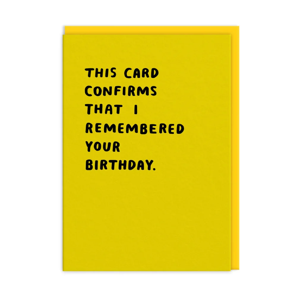 Biglietto Auguri I Remebered Your Birthday