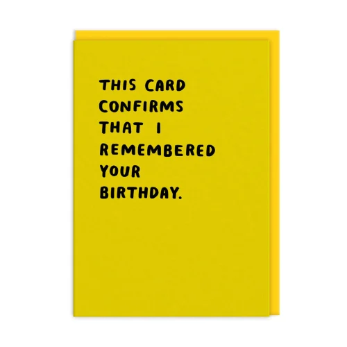 Biglietto Auguri I Remebered Your Birthday