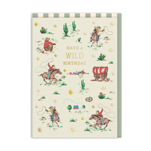 Biglietto Auguri Cath Kidston Cowboy Wild Birthday