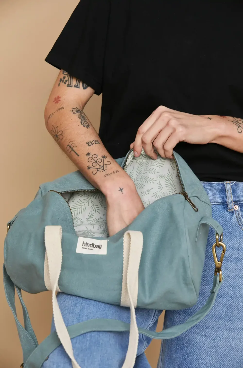 Hindbag Sacca piccola Simon Salvia - immagine 2