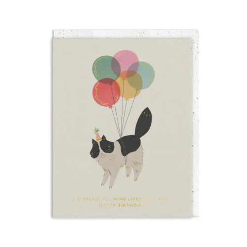 Biglietto Auguri Nine Lives Busta con semi piantabile