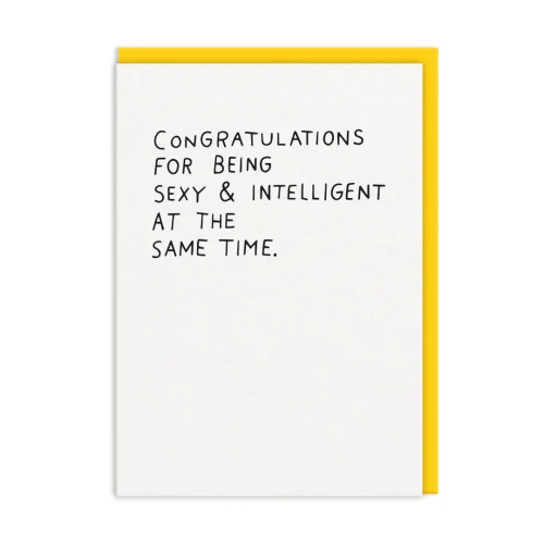 Biglietto Auguri Sexy and Intelligent