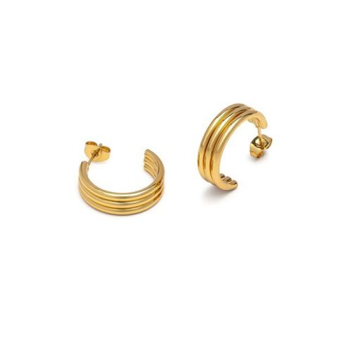 Vestopazzo Essential Orecchini Hoops Tre Linee