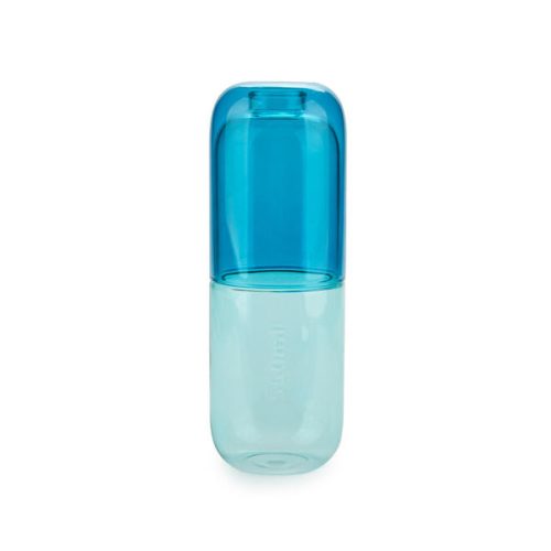 Balvi bottiglia e bicchiere Pill Azzurra