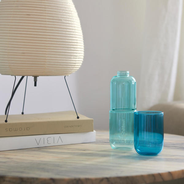 Balvi bottiglia e bicchiere Pill Azzurra - immagine 2