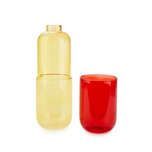 Balvi bottiglia e bicchiere Pill Rossa