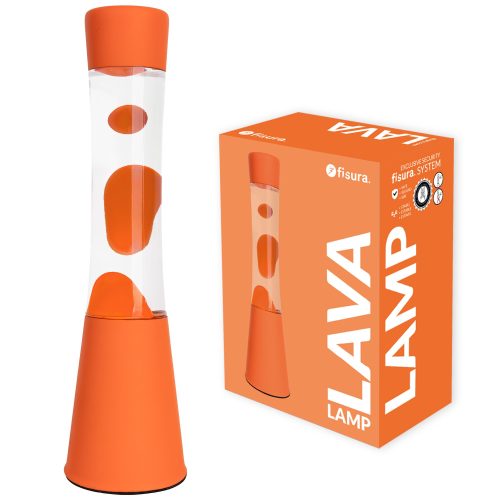 Fisura Lampada Lava Lamp Monocromo Arancio