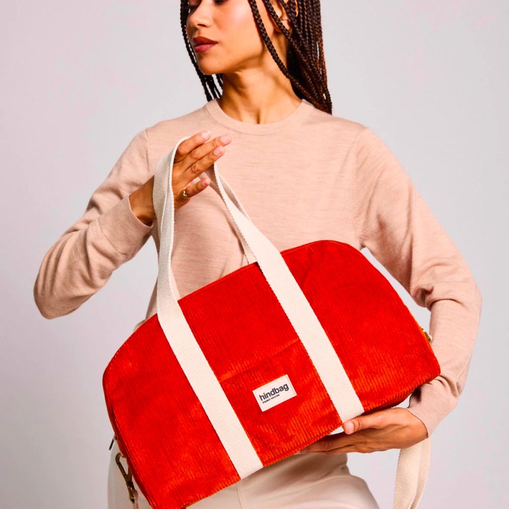 Hindbag Sacca Bowling Charlie Velluto Mattone - immagine 2